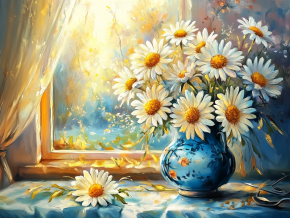 Пазл Алма деревянный 500 деталей. Цветы и натюрморты. Солнечные ромашки 1