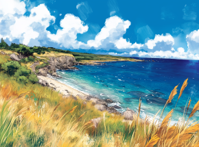 Картина интерьерная на стену, постер. Синее море