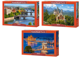 Набор Castorland 500 деталей: Достопримечательности Европы, 3 шт