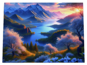 Алмазная мозаика с подрамником Рыжий Кот: Тихий райский уголок (полное заполнение)