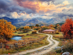 Пазл деревянный Алма 500 деталей. Волшебство природы. Дороги Армении.