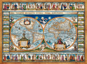 Пазл  Castorland 2000 деталей: Карта мира, 1639