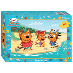 Пазл Step puzzle 60 деталей: Три кота (АО СТС)