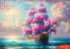 Пазл Рыжий Кот 500 деталей: Цветочный корабль