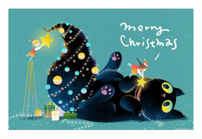 Пазл Pintoo 600 деталей: Рождественский кот