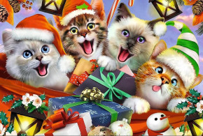 Пазл деревянный Trefl 500 +1 деталей: Рождественские котята Пазл деревянный Trefl 500 +1 деталей: Рождественские котята