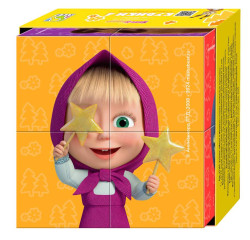 Кубики для малышей Step Puzzle: Маша и Медведь, 4 шт