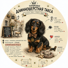 Пазл Алма деревянный круглый 142 детали. Собаки. Карликовая такса