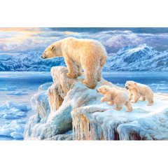 Пазл 1000 деталей Castorland: Белые медведи
