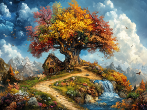 Пазл Алма деревянный 500 деталей. Невозможное - возможно. Дом на границе реальности