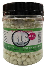 Шары для страйкбола BLS TRACER , диаметр 6 мм, вес 0,25 г/1000 шт, трассирующие