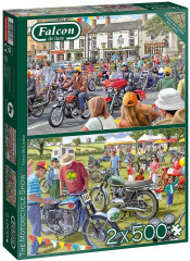 Пазл Falcon 2x500 деталей: Шоу байков