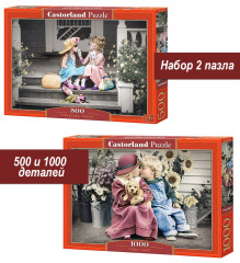 Набор Castorland 500 и 1000 деталей: Детки, 2 шт