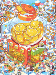 Пазл Pintoo 1200 деталей: Memeko. Апельсиновый чай зимой (УЦЕНКА)