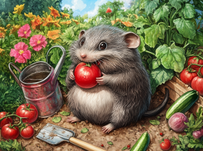 Картина интерьерная на стену, постер. Милый вредитель