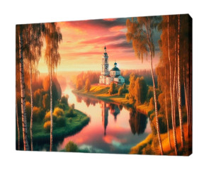 Картина по номерам на подрамнике Рыжий Кот: Тихие зори