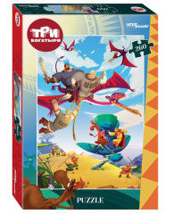 Пазл Step puzzle 260 деталей: Три богатыря и Пуп Земли
