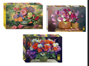 Набор Степ 500-1000 деталей: Букеты, 3 шт